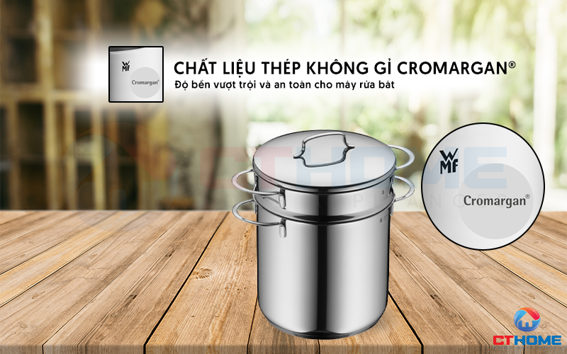 Chất liệu thép không gỉ Cromargan® cao cấp bền bỉ vượt trội
