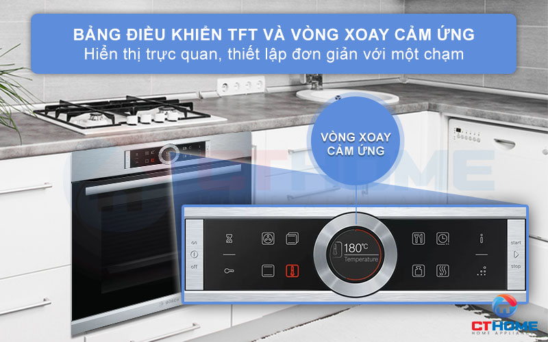Bảng điều khiển cảm ứng một chạm TFT đi kèm vòng xoay cảm ứng hiện đại