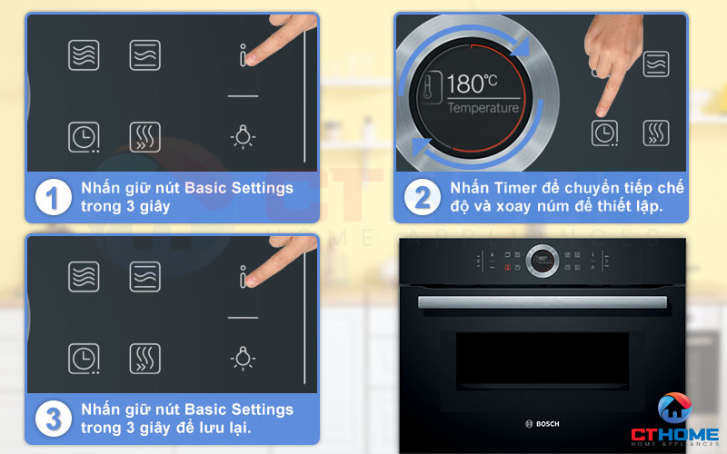 Thiết lập chế độ cơ bản nhanh chóng với các thiết lập đơn giản