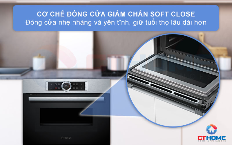 Cơ chế Soft Close giảm chấn khi đóng cửa, ngăn chặn các tác động mạnh
