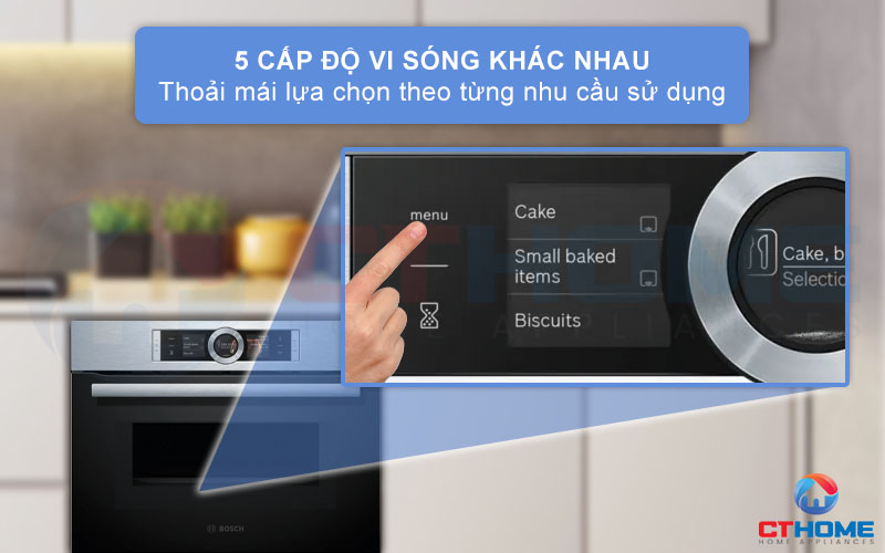 Hâm nóng và rã đông với 5 cấp độ vi sóng khác nhau