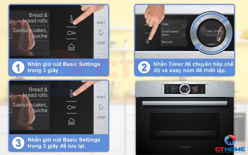 Cài đặt chế độ cơ bản dễ dàng chỉ với một nút nhấn