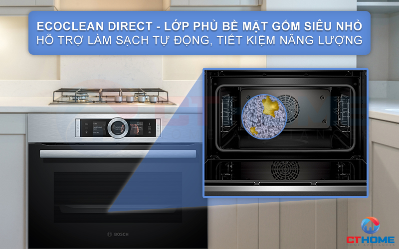 Nhẹ nhàng vệ sinh khoang lò với lớp phủ Eco Clean Direct