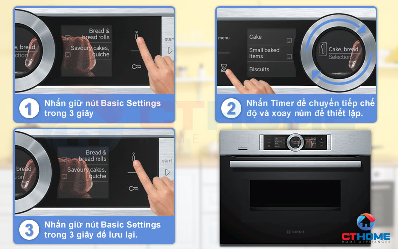 Cài đặt chế độ cơ bản dễ dàng chỉ với một nút ấn