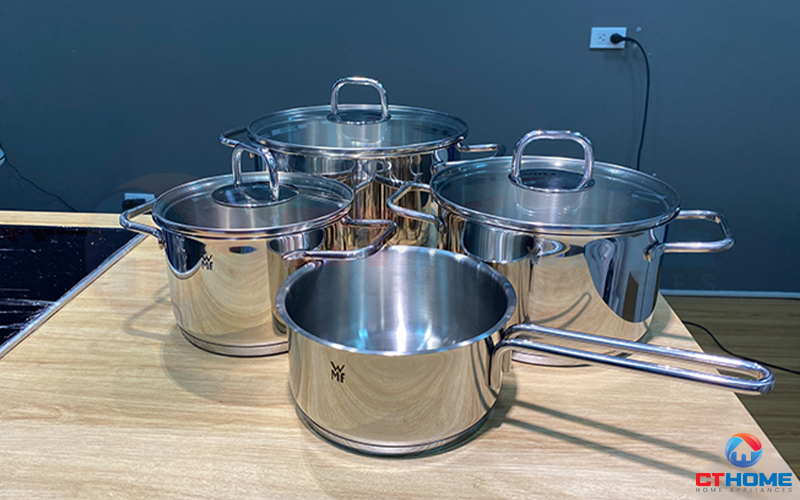 Hình ảnh thực tế Bộ nồi WMF Inspiration 4PC Cookware Set