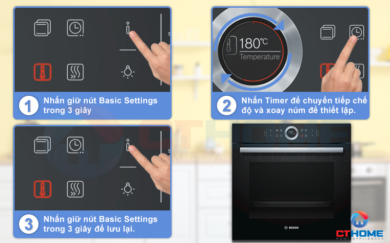 Cài đặt chế độ cơ bản dễ dàng chỉ với một nút ấn