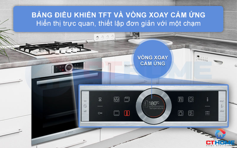 Bảng điều khiển TFT hiển thị trực quan đi kèm vòng xoay cảm ứng