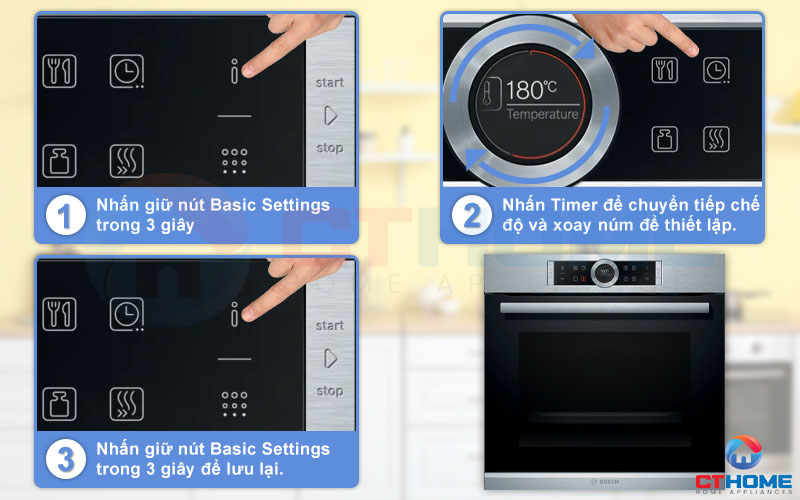 Cài đặt chế độ cơ bản dễ dàng chỉ với vài thao tác trên một nút nhấn