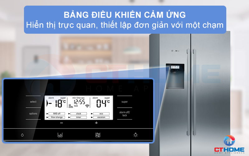 Bảng điều khiển cảm ứng một chạm với thiết kế tối giản