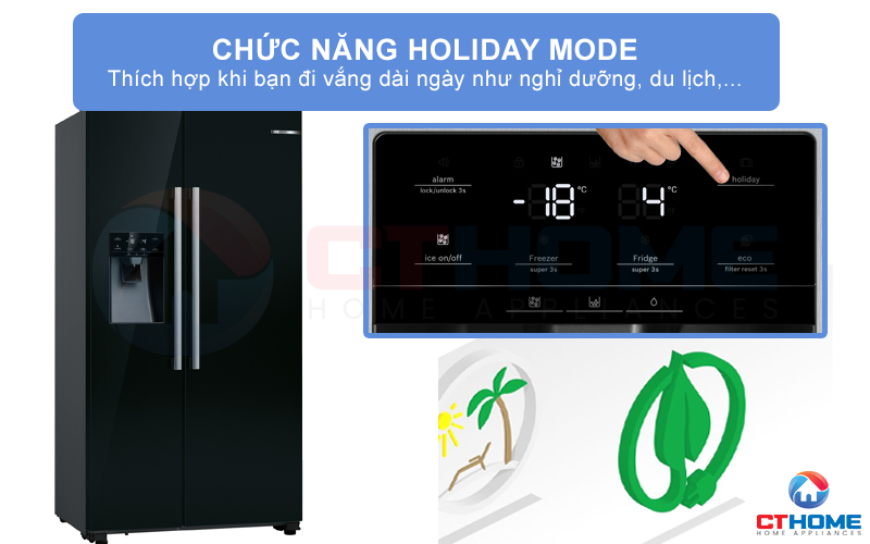 Chức năng Holiday Mode là sự lựa chọn thích hợp cho bạn khi gia đình đi vắng trong kỳ nghỉ dưỡng