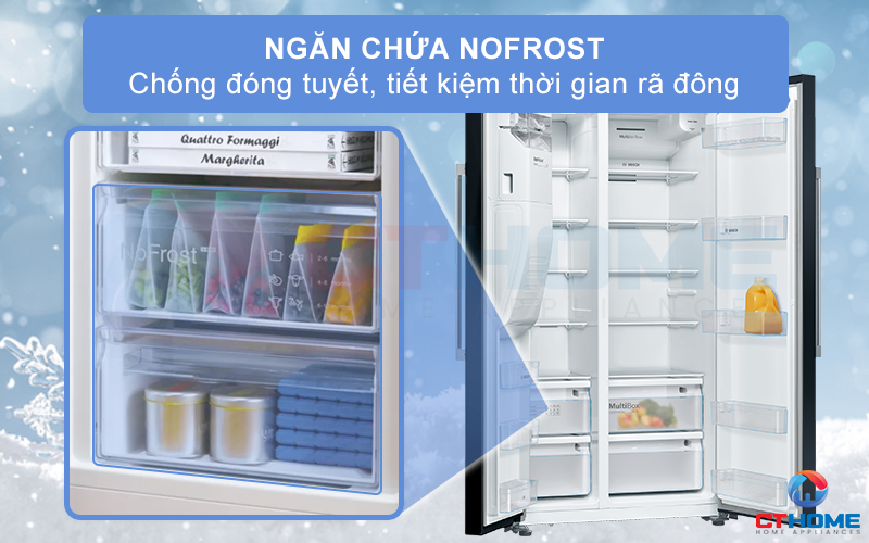 Công nghệ chống đóng tuyết NoFrost tiết kiệm thời gian rã đông hơn