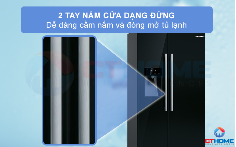 Tay nắm cửa dạng đứng bằng nhôm thuận tiện trong việc đóng mở cửa tủ