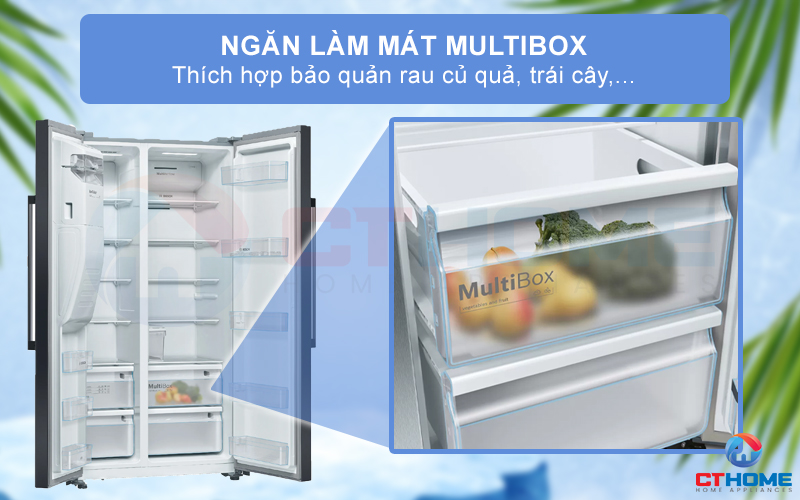 Lưu trữ rau củ và trái cây với ngăn làm mát MultiBox