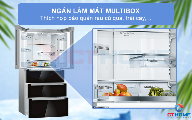 Rau củ giữ được vị tươi mát với ngăn làm mát MultiBox
