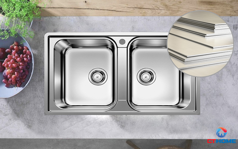 ​​​​​​​Chất liệu thép không gỉ mang đến độ bền chắc, chống gỉ sét