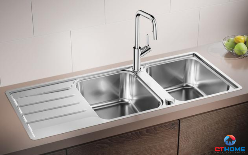 Kiểu dáng sang trọng tinh tế, lắp âm hoặc lắp nổi phù hợp mọi căn bếp