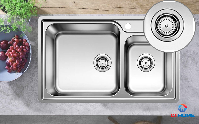 Trang bị bát rác lớn, hạn chế tắc nghẽn đường ống thoát