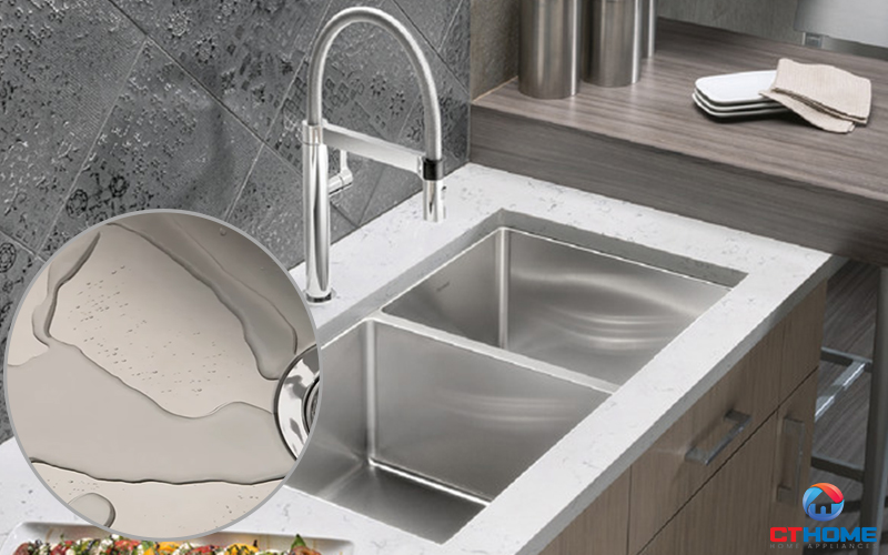 Bề mặt chậu sáng bóng, chống bám dầu mỡ và dễ vệ sinh