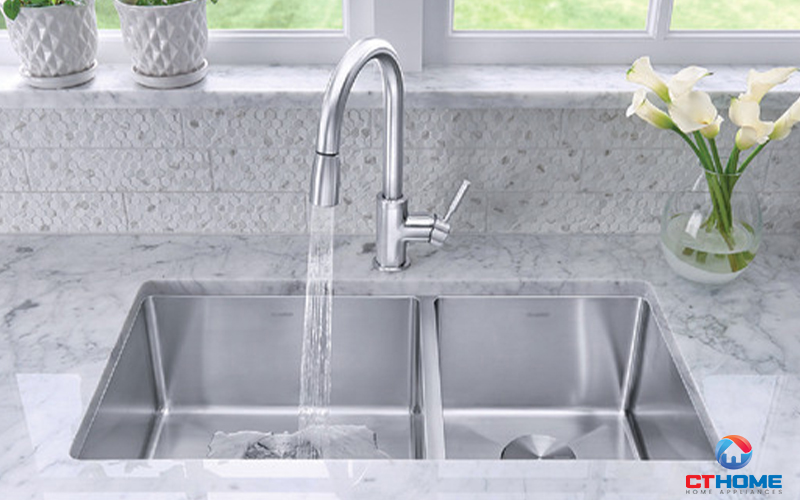 Kiểu dáng sang trọng tinh tế, linh hoạt lắp âm hoặc lắp nổi phù hợp mọi không gian bếp