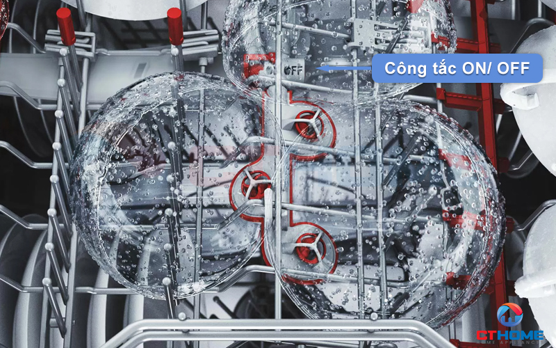 Thiết bị Extra Clean Zone mang lại tính năng tăng cường rửa sạch bát đĩa ở giàn giữa