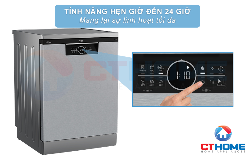 MÁY RỬA BÁT ĐỘC LẬP BEKO BDFN26530X - 15 BỘ SẤY HÉ CỬA 7