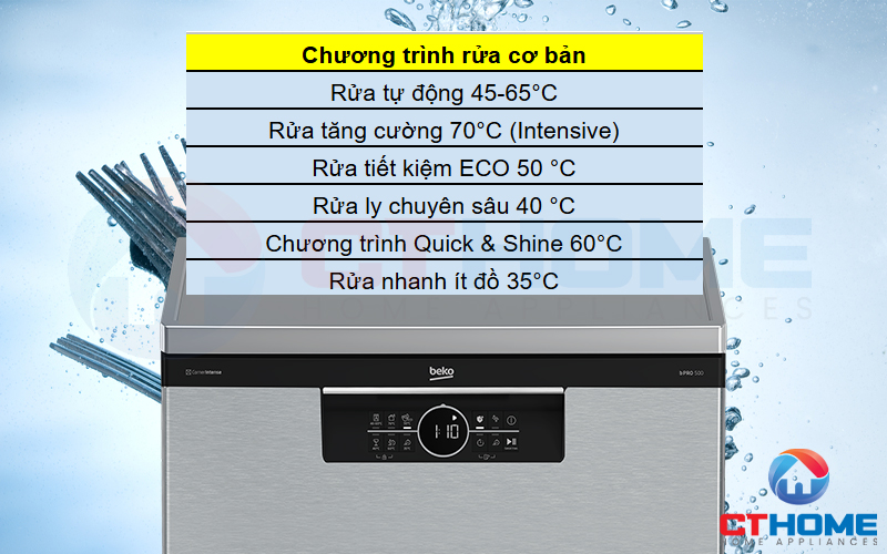 MÁY RỬA CHÉN ĐỘC LẬP BEKO BDFN26560XC - 15 BỘ SẤY HÉ CỬA 3