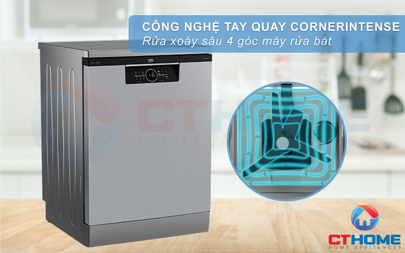 MÁY RỬA CHÉN ĐỘC LẬP BEKO BDFN26560XC - 15 BỘ SẤY HÉ CỬA 9