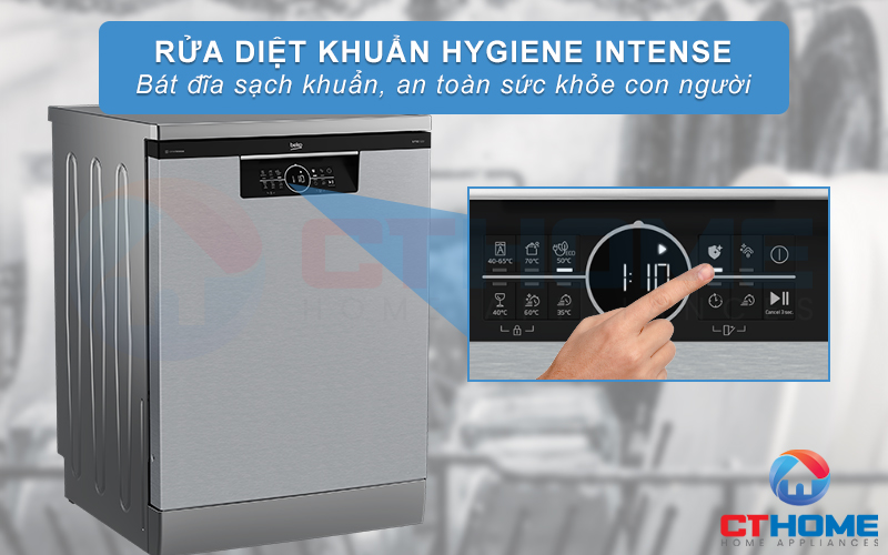 MÁY RỬA CHÉN ĐỘC LẬP BEKO BDFN26560XC - 15 BỘ SẤY HÉ CỬA 4