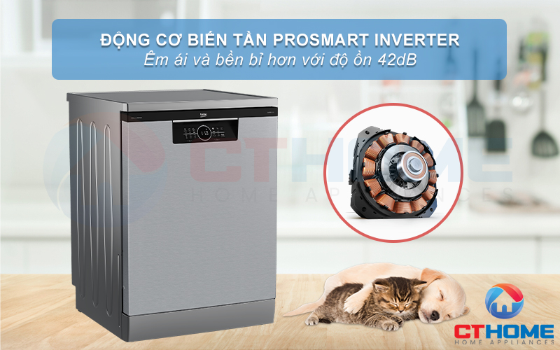 MÁY RỬA CHÉN ĐỘC LẬP BEKO BDFN26560XC - 15 BỘ SẤY HÉ CỬA 12