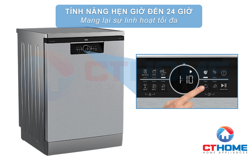 MÁY RỬA CHÉN ĐỘC LẬP BEKO BDFN26560XC - 15 BỘ SẤY HÉ CỬA 7