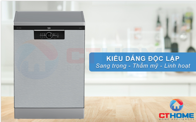 MÁY RỬA CHÉN ĐỘC LẬP BEKO BDFN26560XC - 15 BỘ SẤY HÉ CỬA 1