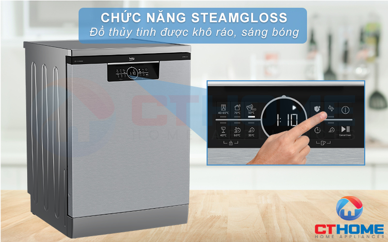 MÁY RỬA CHÉN ĐỘC LẬP BEKO BDFN26560XC - 15 BỘ SẤY HÉ CỬA 5