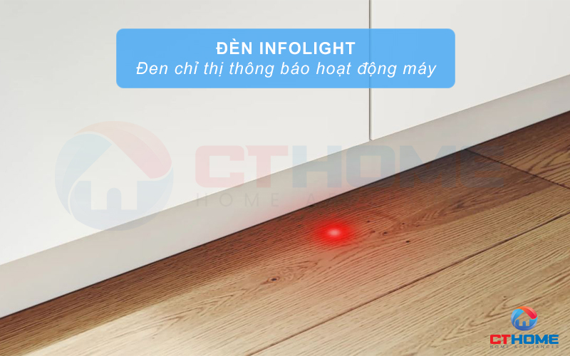 Máy rửa bát Bosch SGH4HCX48E serie 4 thông báo hoạt động thông qua InfoLight