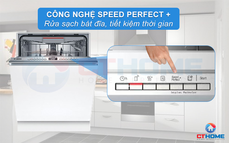 Chức năng SpeedPerfect Plus tăng tốc độ rửa, tiết kiệm thời gian hơn