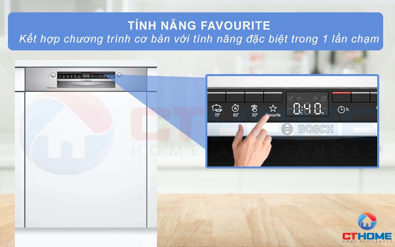 Kết hợp chương trình cơ bản với tính năng đặc biệt trong 1 nút nhấn Favourite