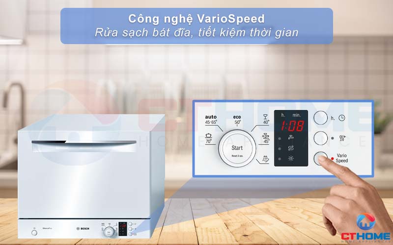 VarioSpeed là tính năng giúp tăng tốc độ rửa