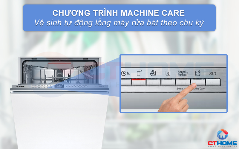 Vệ sinh tự động khoang máy với tính năng Machine Care