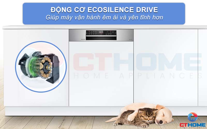 Động cơ EcoSilence Drive giúp vận hành máy êm ái và mạnh mẽ hơn