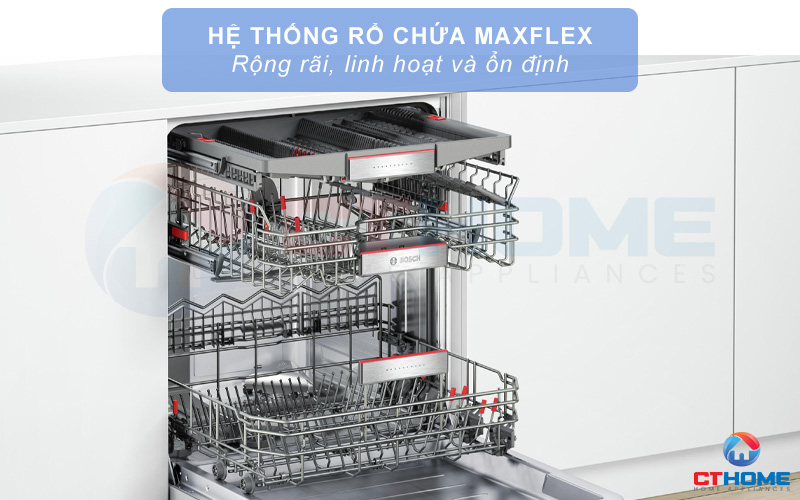 Giỏ chứa MaxFlex mang đến không gian chứa rộng hơn và sự linh hoạt