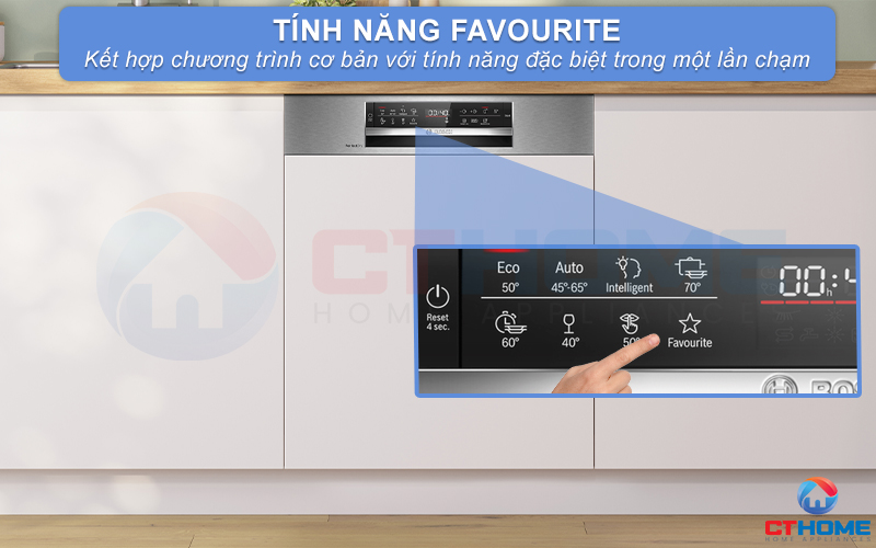 MÁY RỬA BÁT BÁN ÂM BOSCH SMI6ZCS16E SERIE 6 SẤY ZEOLITH 7