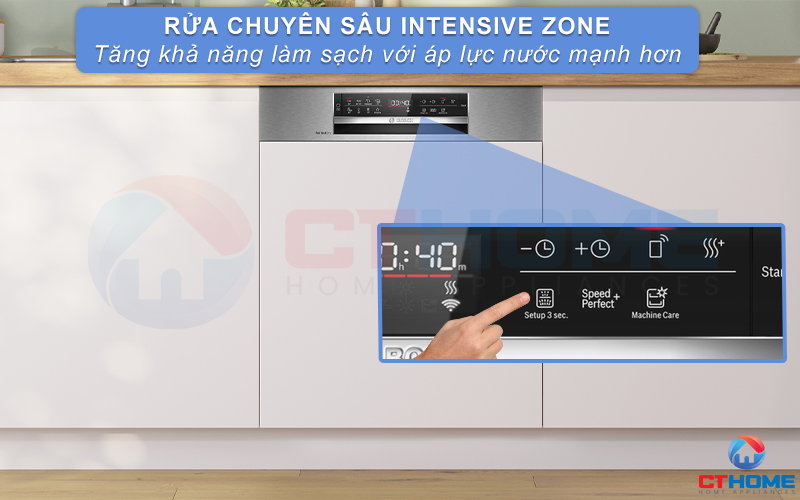 Tăng khả năng làm sạch giàn dưới cùng với tính năng Intensive Zone
