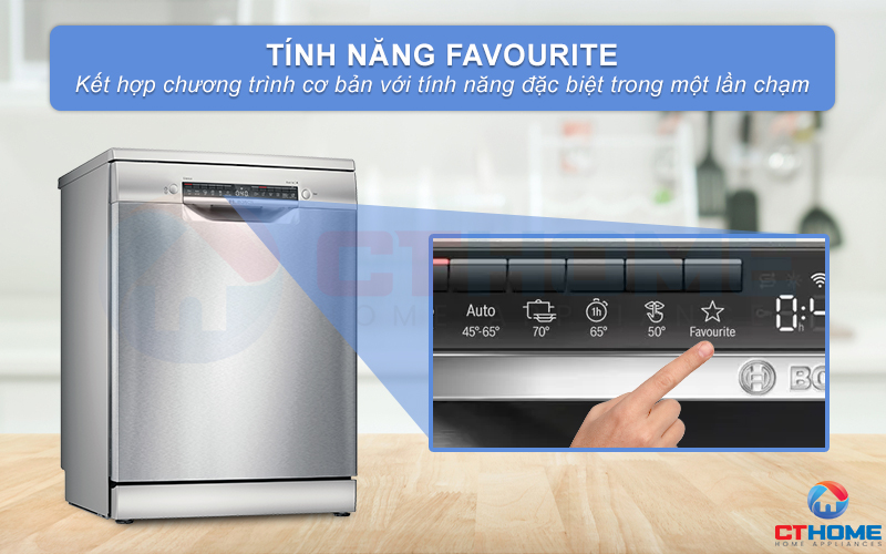 Kết hợp chương trình cơ bản với tính năng đặc biệt trong một nút nhấn Favourite