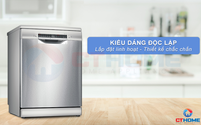 Máy rửa bát SMS4HMI07E thiết kế độc lập linh hoạt, chắc chắn