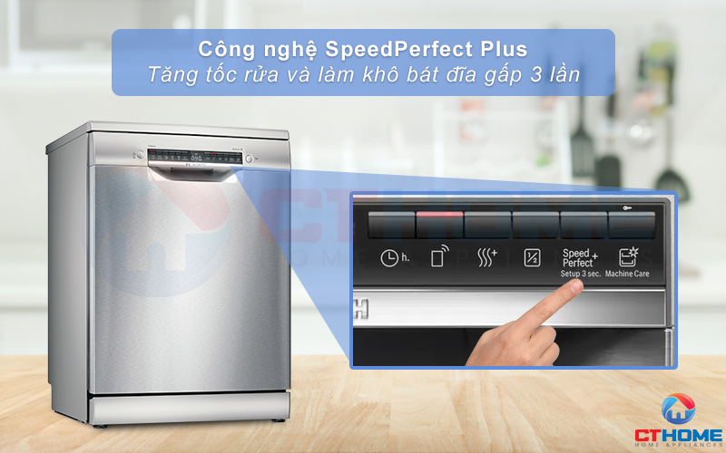 Tính năng SpeedPerfect Plus tăng tốc độ rửa, tiết kiệm đến 75% thời gian