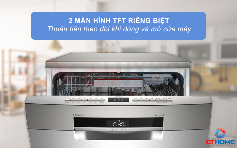 Thuận tiện theo dõi hoạt động máy hơn với 2 màn hình hiển thị TFT.