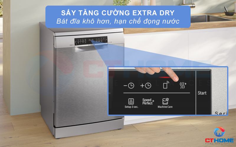 MÁY RỬA BÁT ĐỘC LẬP BOSCH SMS6ZCI06E SERIE 6 14 BỘ SẤY ZEOLITH 8