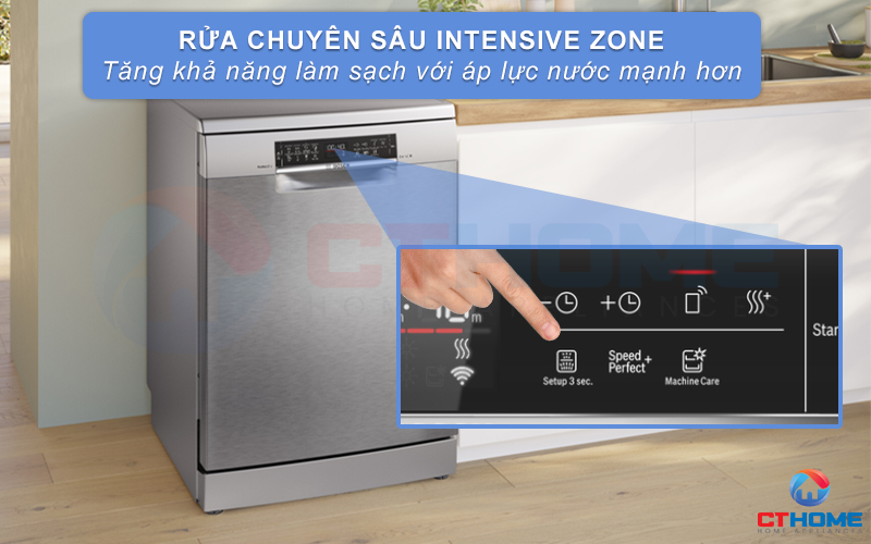 MÁY RỬA BÁT ĐỘC LẬP BOSCH SMS6ZCI06E SERIE 6 14 BỘ SẤY ZEOLITH 9