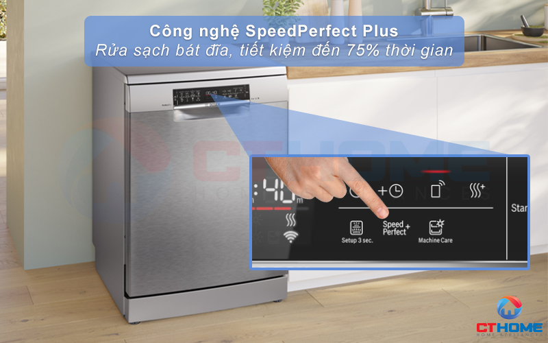 MÁY RỬA BÁT ĐỘC LẬP BOSCH SMS6ZCI06E SERIE 6 14 BỘ SẤY ZEOLITH 12