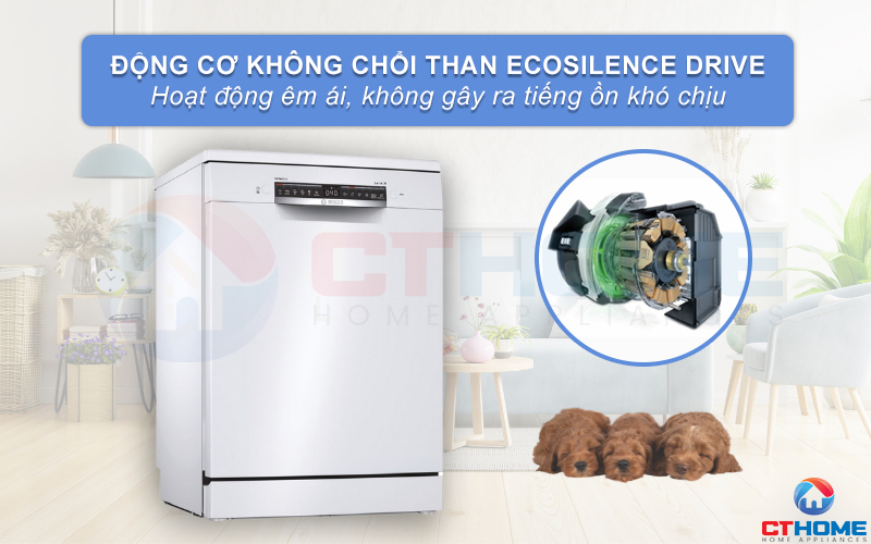 Động cơ EcoSilence Drive giúp máy hoạt động hiệu quả mà không gây tiếng ồn