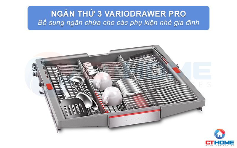 Ngăn chứa thứ 3 phù hợp chứa các vật dụng nhỏ